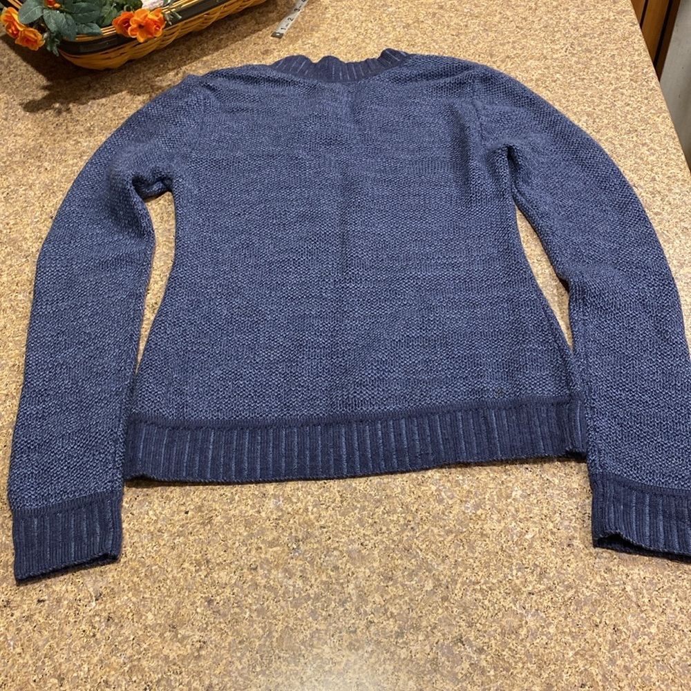 Horny Toad Blue Merino Wool Long Sleeve Sweater XS - Picture 12 of 15